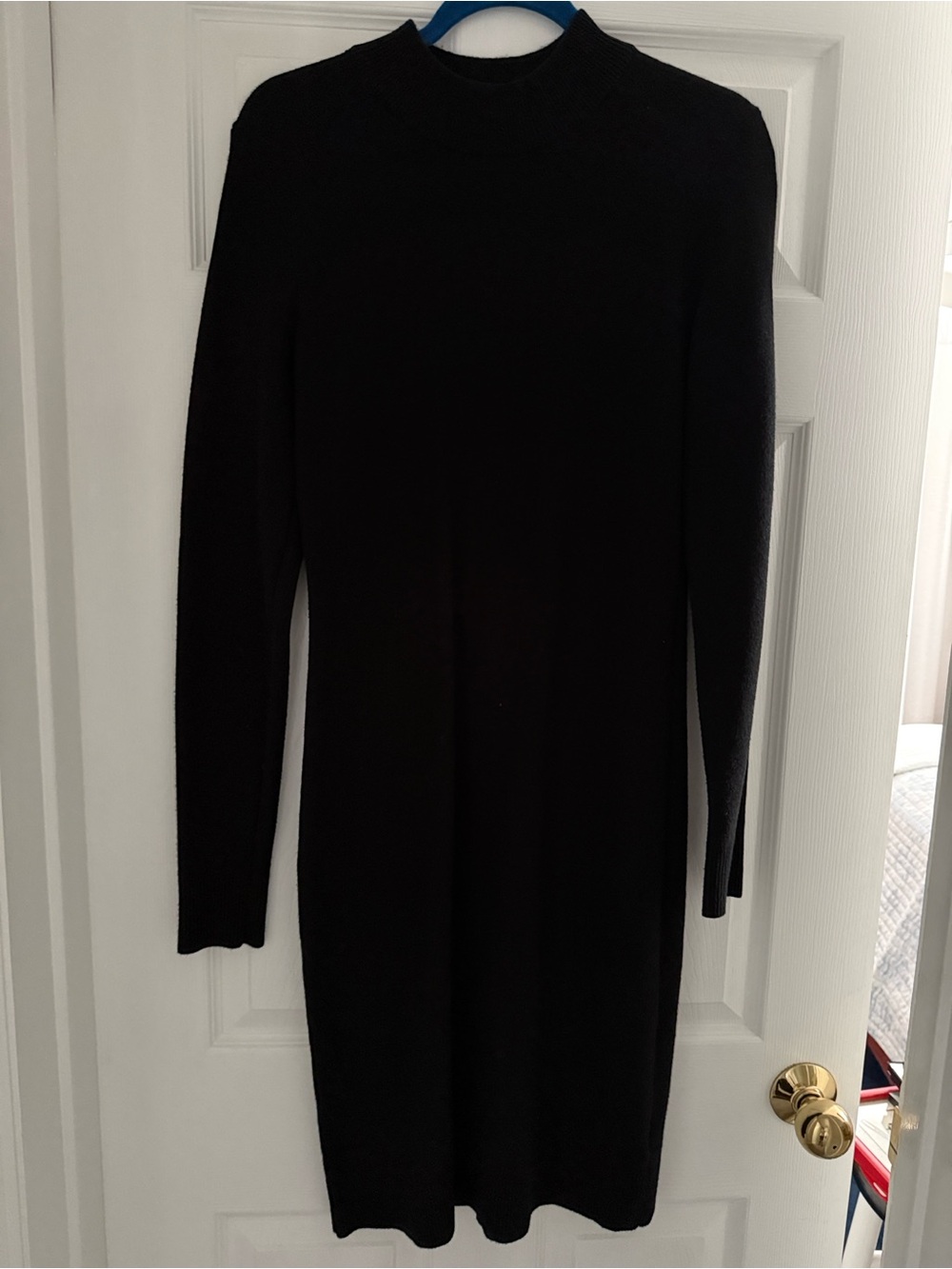 Charles Henry Black Long Sleeve Knit Dress - Women's Classic Pullover